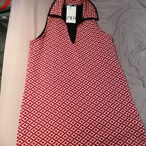Zara Red collar dress